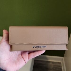 Burberry Beige Leather Eyeglasses Case